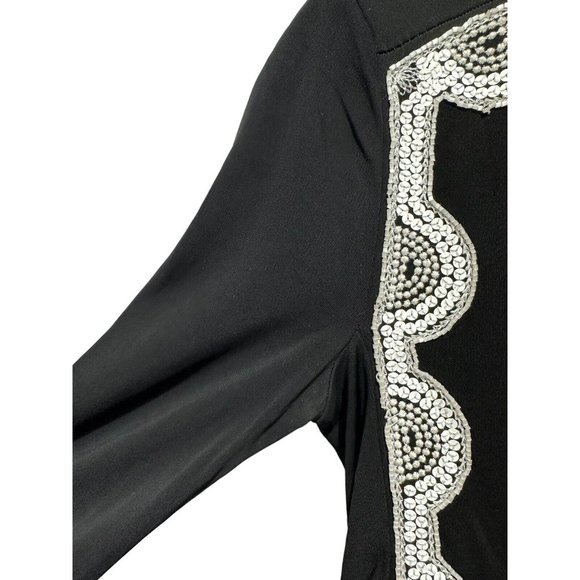 Tory Burch Black Embellished Maci Dress XS Style 41132431 ($495 Retail) FLAW - Picture 6 of 13